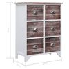 vidaXL Side Cabinet with 6 Drawers Brown 60x30x75 cm Paulownia Wood