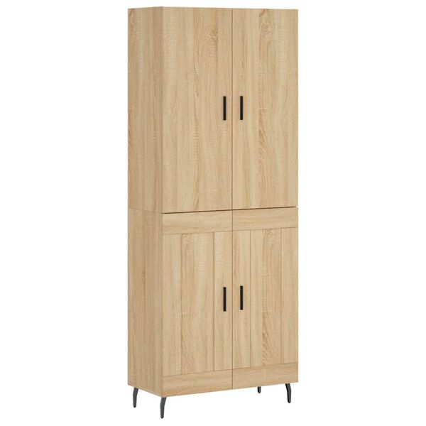 vidaXL Highboard Sonoma Oak 69.5x34x180 cm Engineered Wood