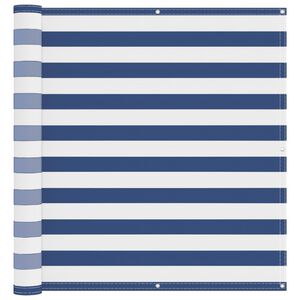 vidaXL Balcony Screen Blue and White 110 x 700 cm Oxford Fabric