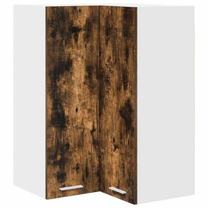 vidaXL Hanging Cabinet Smoked Oak and White 57 x 57 x 80 cm