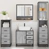 vidaXL 4&nbsp;Piece Bathroom Furniture Set&nbsp;Grey Sonoma Engineered Wood