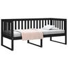 vidaXL Day Bed without Mattress Black 90x190 cm Single Solid Wood Pine