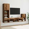 vidaXL TV Wall Units with LED Strip Lights Old Wood Engineered Wood