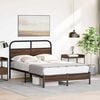 vidaXL Bed Frame without Mattress 135x190 cm Double Brown Oak Engineered Wood