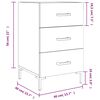 vidaXL Bedside Cabinet White 40x40x66 cm Engineered Wood
