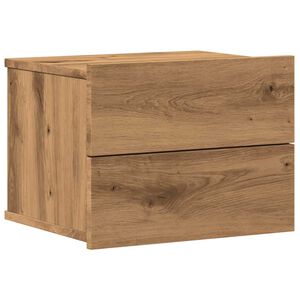 vidaXL Wall-mounted Bedside Cabinet Artisan Oak 40x32x30 cm