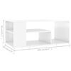 vidaXL Coffee Table High Gloss White 100x50x40 cm Engineered Wood
