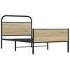 vidaXL Bed Frame without Mattress 107x203 cm Sonoma Oak Engineered Wood