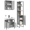 vidaXL 3 Piece Bathroom Cabinet Set Grey Sonoma Engineered Wood