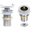 vidaXL Push Drain without Overflow Function Chrome 6.4x6.4x9.1 cm