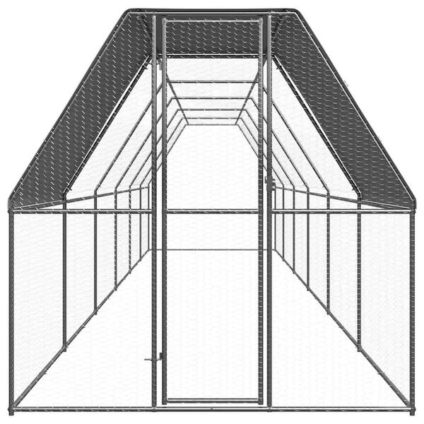 vidaXL Chicken Cage 2x12x2 m Galvanised Steel