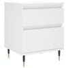 vidaXL Bedside Cabinet White 40x35x50 cm Engineered Wood