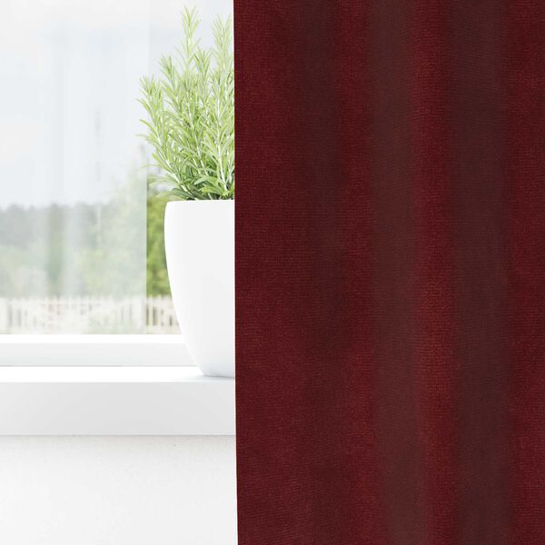 vidaXL Blackout Curtains 2 pcs Wine Red 140 x 140 cm Velvet