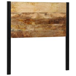 vidaXL Headboard 100 cm Solid Wood Mango and Iron