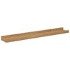 vidaXL Wall Shelf with Shelf 4 pcs Brown 60 x 9 x 3 cm Engineered Wood