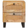 vidaXL Bedside Cabinet Natural 40 x 33 x 46 cm Solid Mango Wood