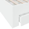 vidaXL Bed Frame with Drawers without Mattress White 200x200 cm