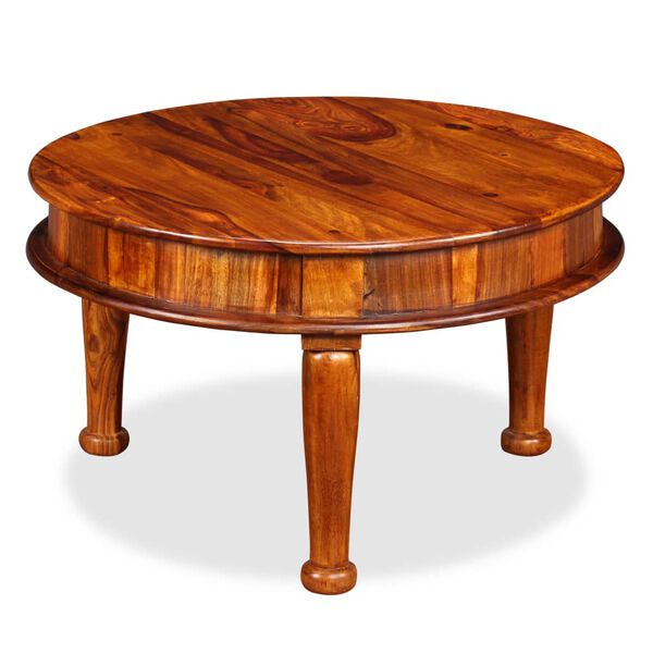 vidaXL Coffee Table Solid Acacia Wood 70x70x40 cm