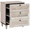 vidaXL Bedside Cabinet Beige 50 x 33 x 62 cm Solid Acacia wood
