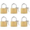 vidaXL U Lock with Keys 6 pcs Brass Iron
