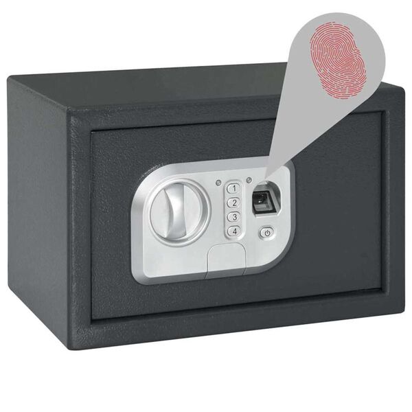 vidaXL Digital Safe with Lock Dark grey 20 x 31 x 20 cm Steel