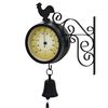 vidaXL Garden Wall Clock with Thermometer Vintage