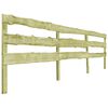 vidaXL 3-Rail Garden Fence Impregnated Pinewood 510x120 cm