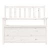vidaXL Bench White 112.5x51.5x96.5 cm Solid Wood Pine