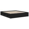 vidaXL Bed Frame without Mattress Black 180x200 cm Super King Super King Size