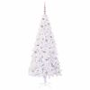 vidaXL Artificial Christmas Tree with Stand White 180 cm PVC and Steel