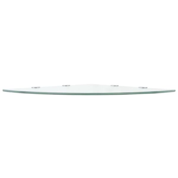 vidaXL Corner Shelves 2 pcs with Chrome Supports Glass Clear 45x45 cm