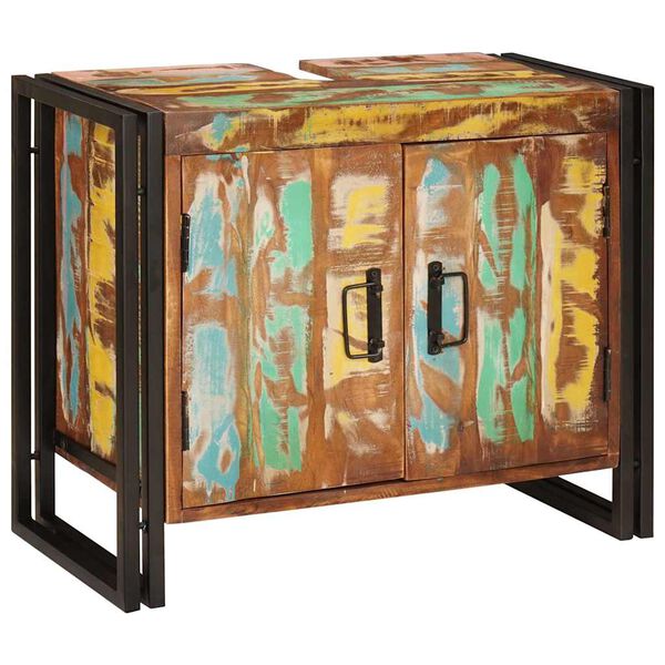 vidaXL Sink cabinet Multicolour 71 x 33 x 58 cm Solid Reclaim Wood