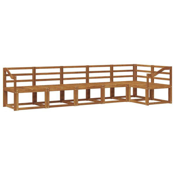 vidaXL Outdoor Sofa Set 6 pcs Natural Solid Acacia Wood