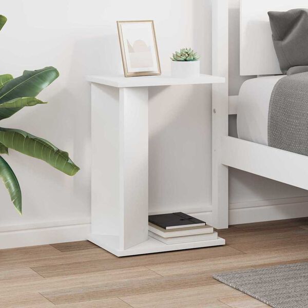 vidaXL End Table White 35 x 25 x 50 cm Engineered Wood