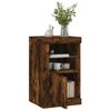 vidaXL Side Cabinets with LED Lights 2 pcs Smoked Oak Engineered Wood