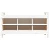 vidaXL Hall Bench White 110x40x60 cm Solid Wood Pine