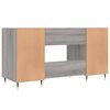 vidaXL Desk Grey Sonoma 140x50x75 cm Engineered Wood