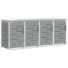 vidaXL Wheelie Bin Storage for 4 Bins 240L Stainless Steel Grey
