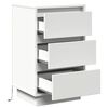 vidaXL Bedside Cabinet White 39 x 34.5 x 65 cm Engineered wood