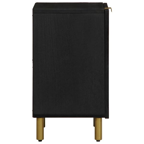 vidaXL Bathroom Cabinet Black 38x33x58 cm Engineered Wood