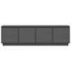 vidaXL TV Cabinet Grey 156x37x45 cm Solid Wood Pine