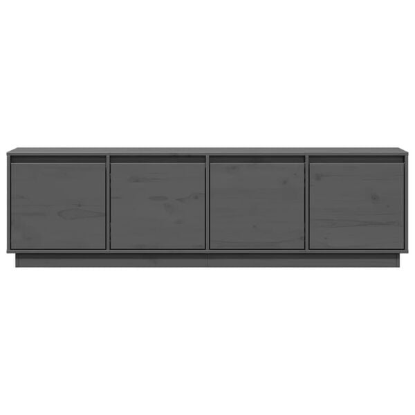 vidaXL TV Cabinet Grey 156x37x45 cm Solid Wood Pine