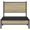 vidaXL Metal Bed Frame without Mattress Sonoma Oak 75x190 cm Small Single