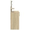 vidaXL Dressing Table with LED Sonoma Oak 100x40x130 cm
