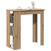 vidaXL Bar Table with Shelf Artisan Oak 102x50x103.5 cm Engineered Wood