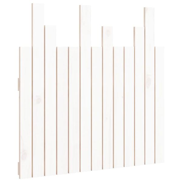 vidaXL Wall Headboard White 82.5x3x80 cm Solid Wood Pine
