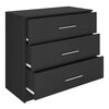 vidaXL Chest of Drawers Engineered Wood 71x35x68 cm Black