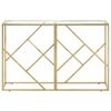 vidaXL Console Table Gold Stainless Steel and Tempered Glass
