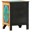 vidaXL Hand Painted bedside Cabinet 40x30x50 cm Solid Mango Wood