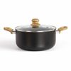 Livoo Sauce Pot Stone & Wood-look 24 cm 4 L Aluminium